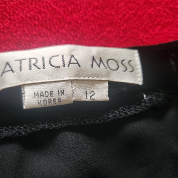 PATRICIA MOSS women's skirt. Vintage. Maxi Black velvet Rayon/Silk size 12 KOREA - Picture 4 of 11